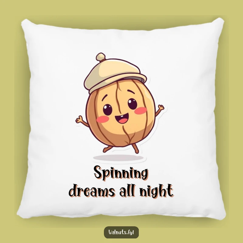 Funny Walnut Dancer Pillow: Cozy Comfort, Jaunty Spin Character, Perfect Gift