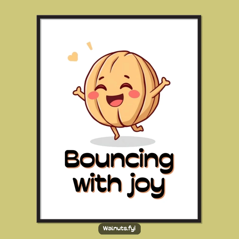 Funny Giggling Walnut Digital Art: Instant Joy for Your Walls!
