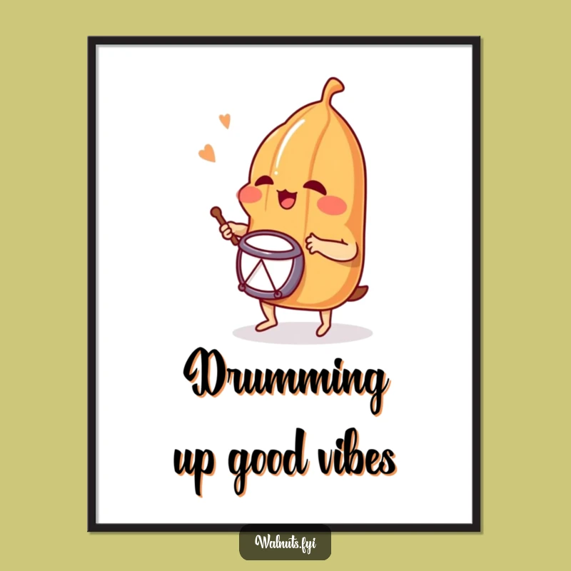 Funny Giggling Pecan Drummer Digital Art - Instant Laughs for Your Walls