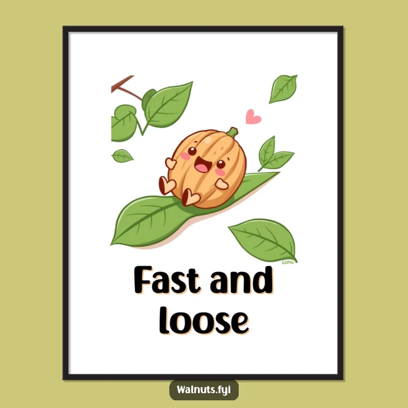 Funny Sliding Walnut Digital Art - Hilarious Printable for Joyful Decor
