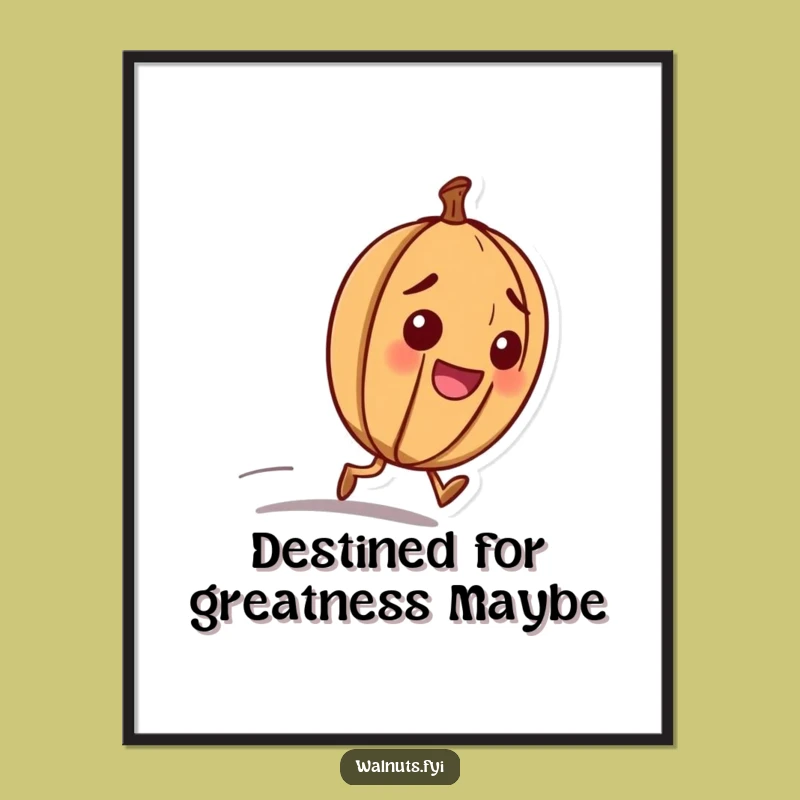 Funny Rolling Walnut Digital Print - Instant Determined Decor