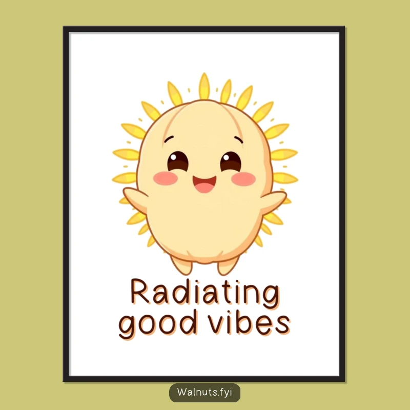 Funny Radiant Macadamia Nut Digital Art - Brighten Your Walls with Humor!