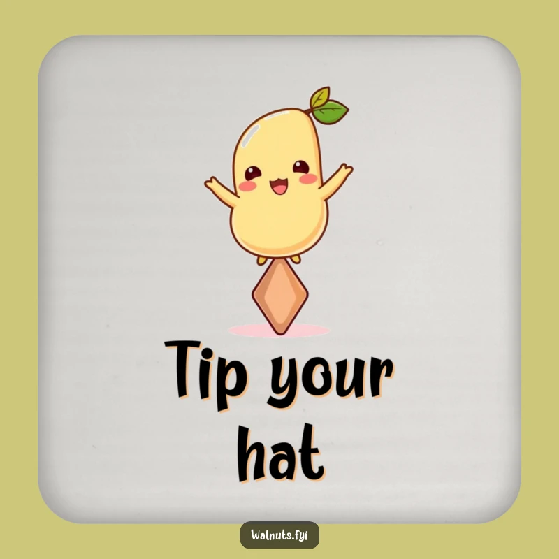 Funny Cheerful Cashew Balancer Coaster - Protect Surfaces with Nutty Precision