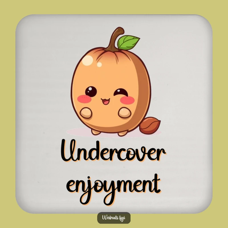 Funny Chestnut Hide Coaster - Protect with Playful Charm!