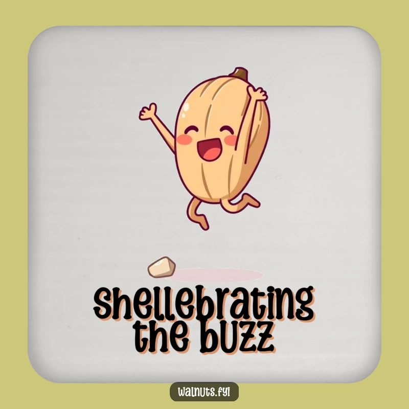 Funny Climbing Walnut Coaster: Protect Surfaces with Hilarious Triumph Art