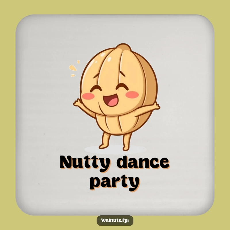 Funny Dance Coaster: Giggling Walnut Protects Your Table!