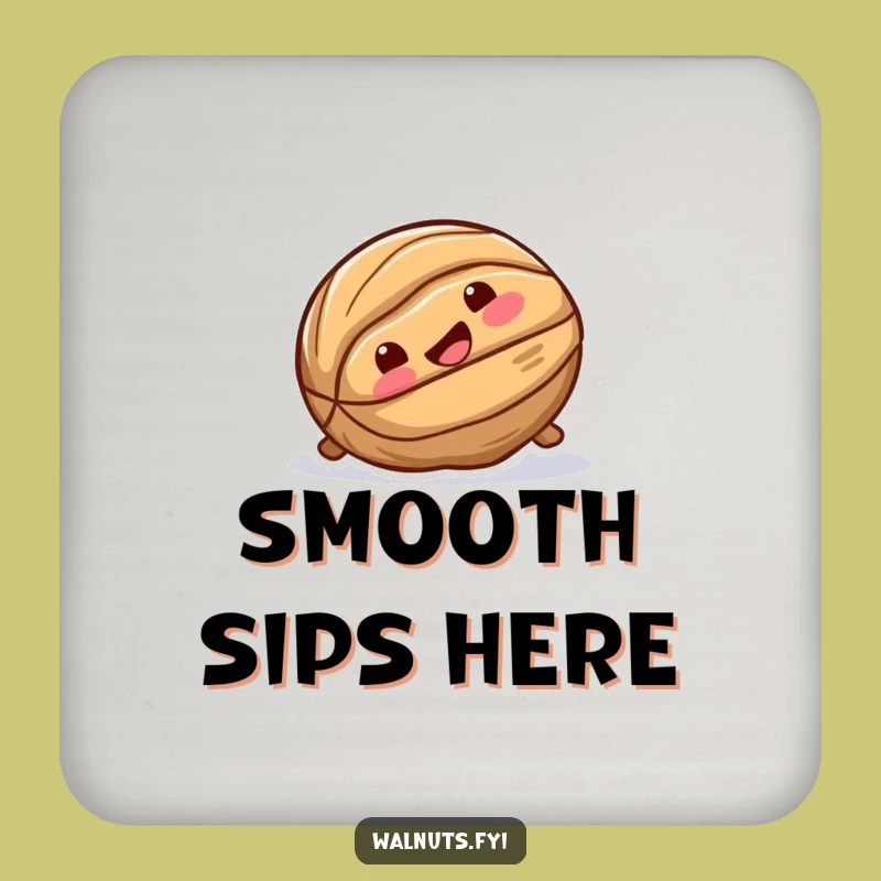 Funny Walnut Slide Coaster - Nutty Joyful Drink Accessory Gift
