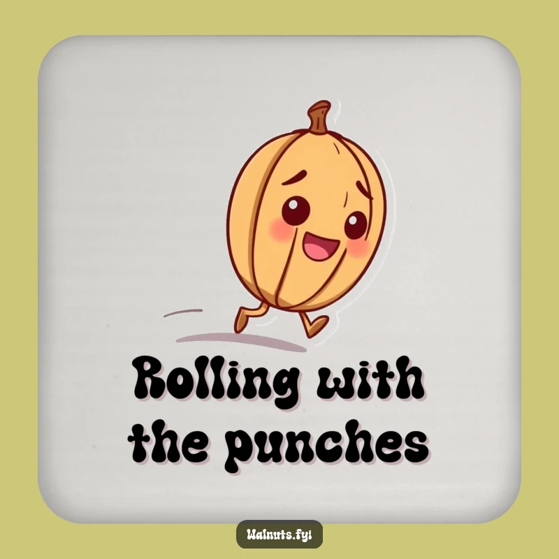 Funny Rolling Walnut Coaster - Determined Surface Protection