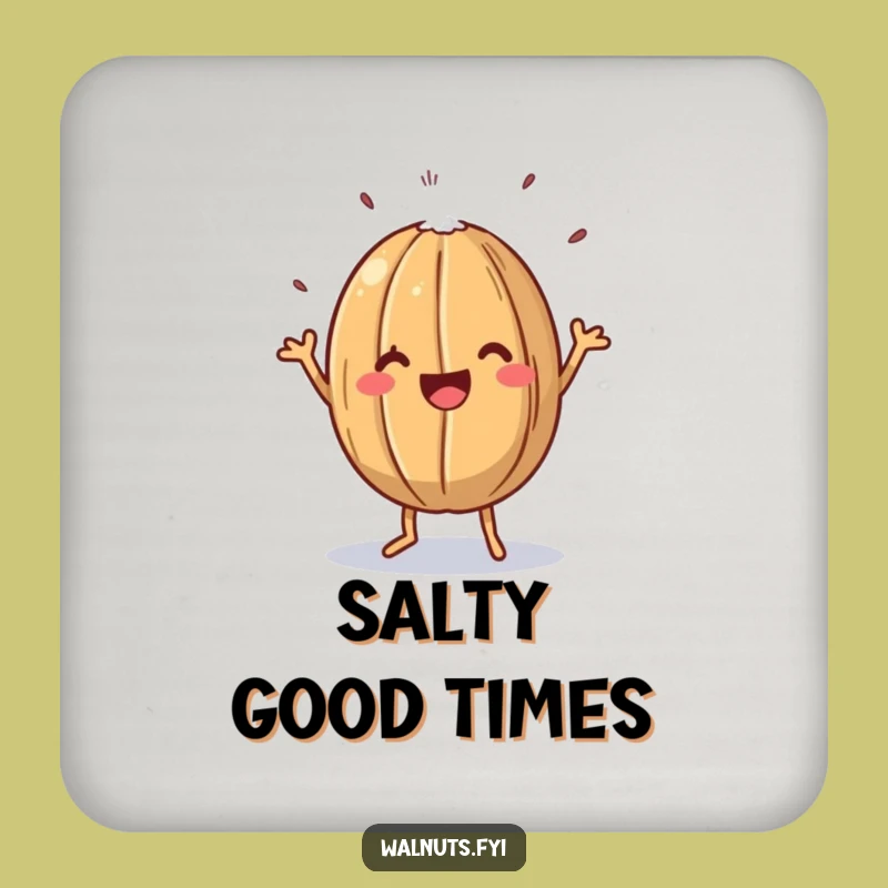 Funny Walnut Jig Coaster - Nutty Dance Drink Protection Gift