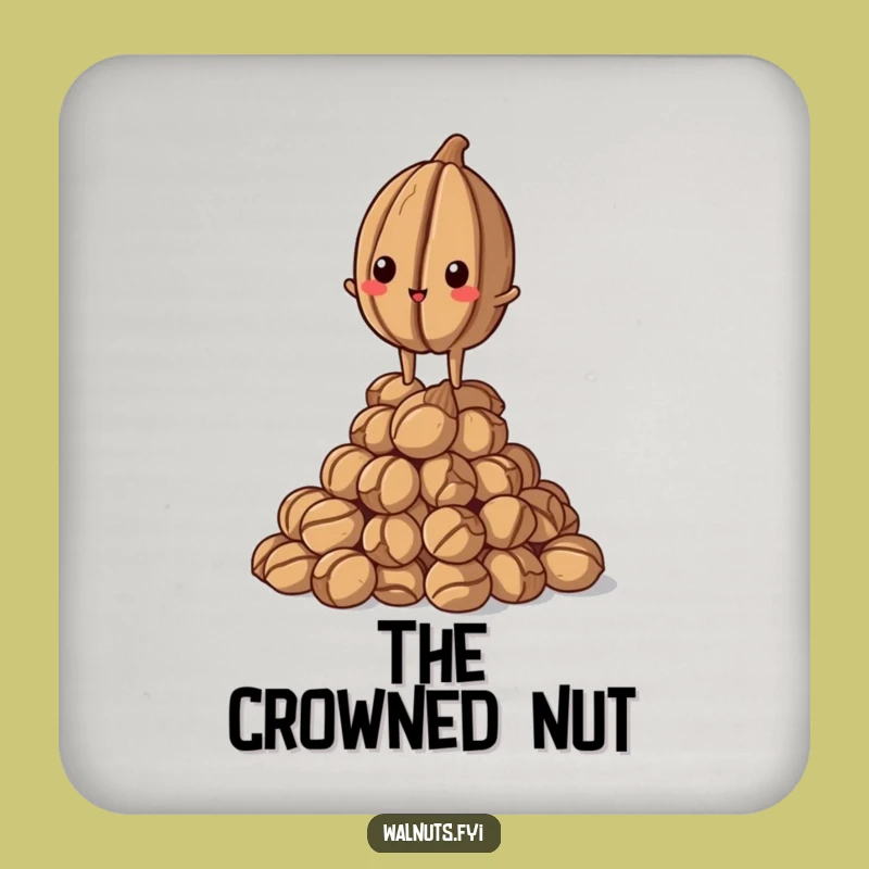 Funny Proud Walnut Coaster: Standing Tall Nut Protection, Top Tier Defense, Perfect Funny Gift