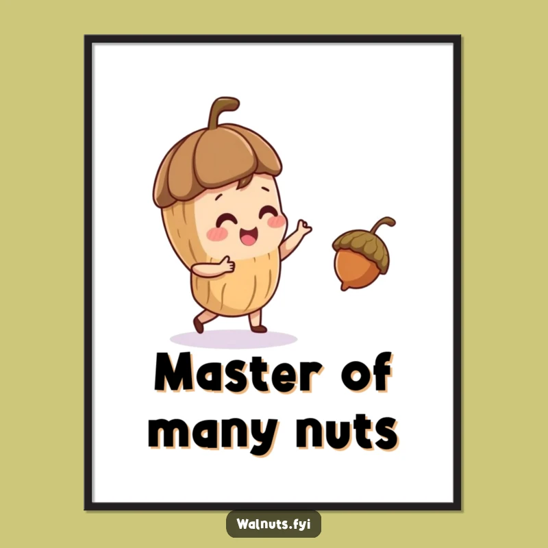 Funny Juggling Walnut Poster - Playful & Humorous Art