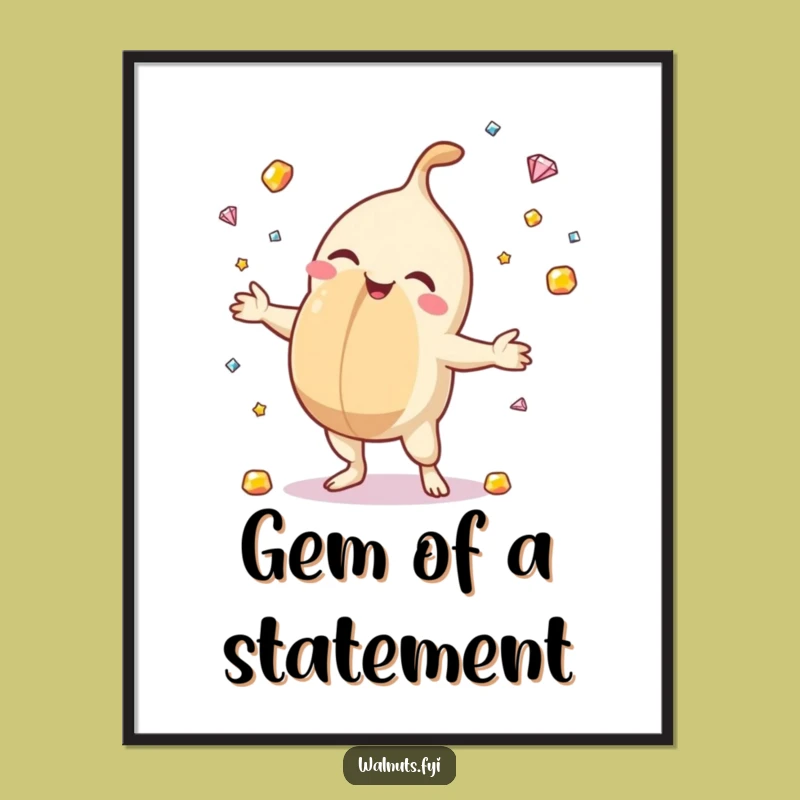 Funny Delighted Macadamia Juggler Poster - Sparkling Art for Joyful Walls