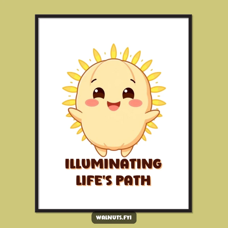Funny Radiant Macadamia Nut Poster - Illuminate Your Space Humorously!
