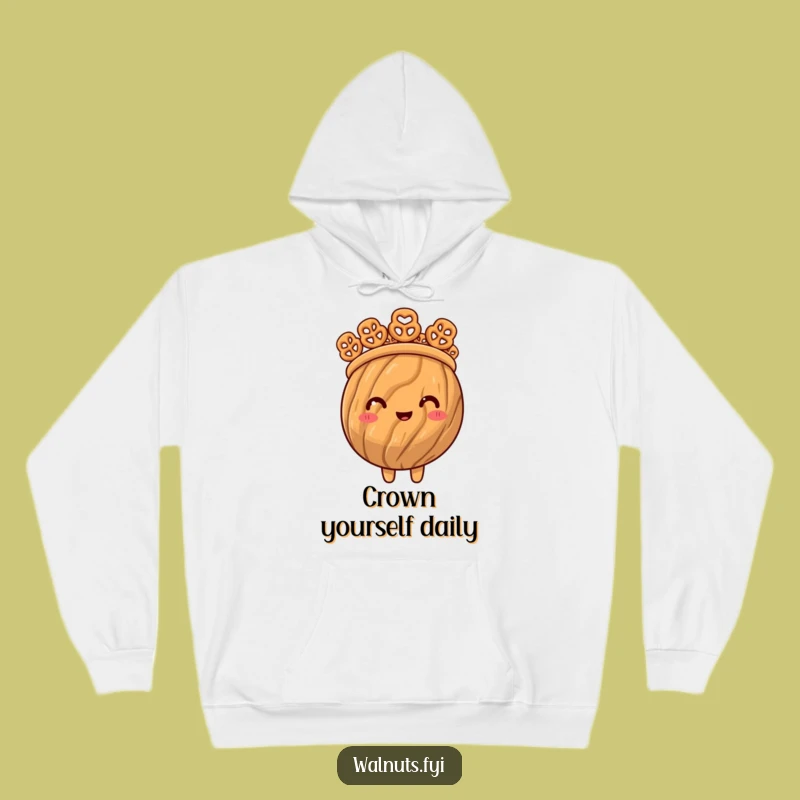 Funny Proud Walnut King Crown Hoodie - Cozy Regal Comfort
