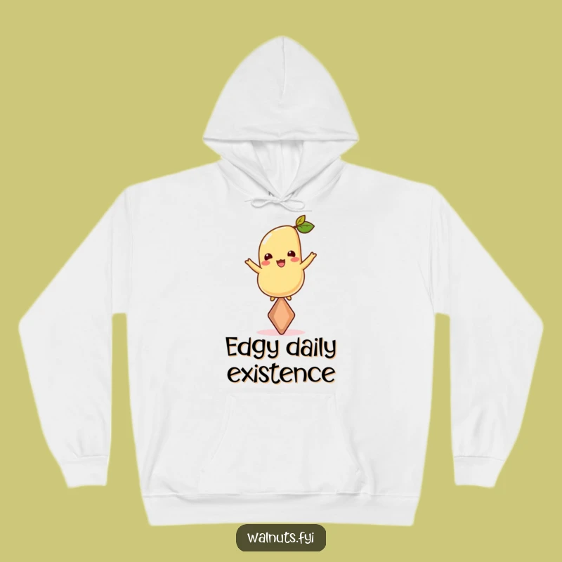 Funny Cheerful Cashew Balancer Hoodie - Cozy Up with Nutty Poise