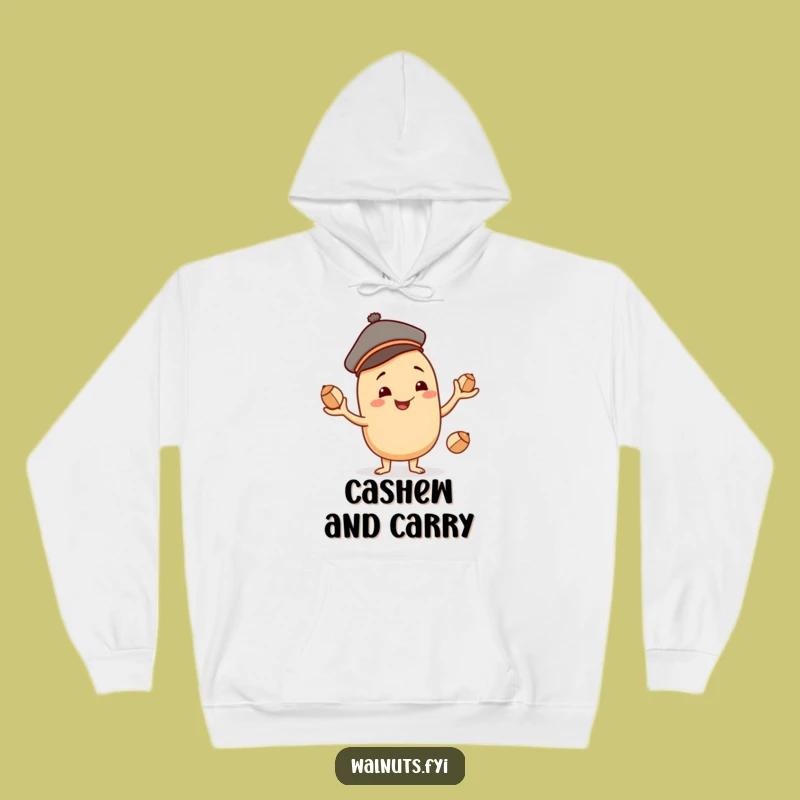 Funny Juggling Cashew Hoodie - Stay Cozy While Mastering Your Tasks!