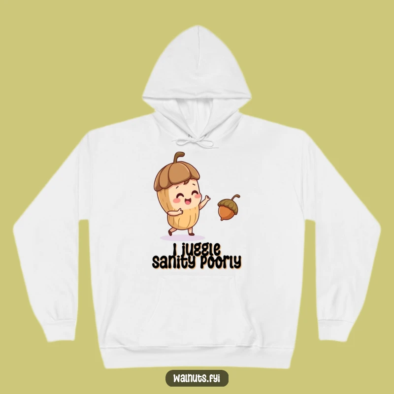 Funny Juggling Walnut Hoodie - Cozy & Playful Gift