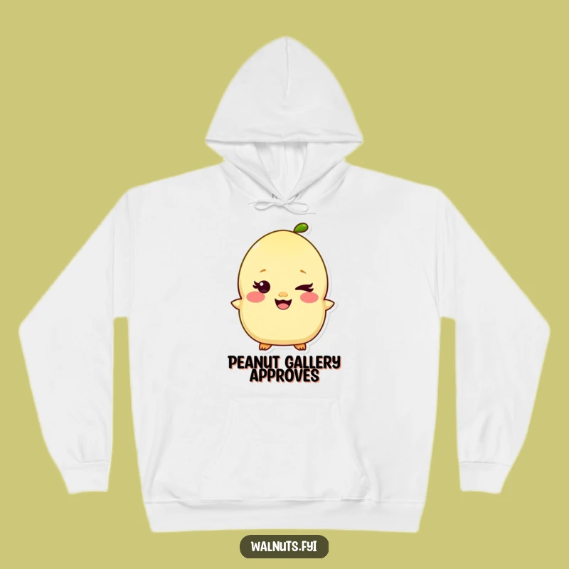Funny Kawaii Pistachio Hoodie - Cozy Giggling Nut Character for a Warm, Humorous Gift