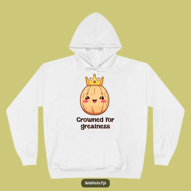 Funny Kawaii Walnut King Hoodie: Cozy Comfort with Royal Nutty Style, The Ultimate Funny Gift!