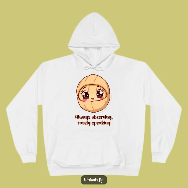 Funny Peeking Walnut Hoodie - Cozy & Cute Surprise Gift