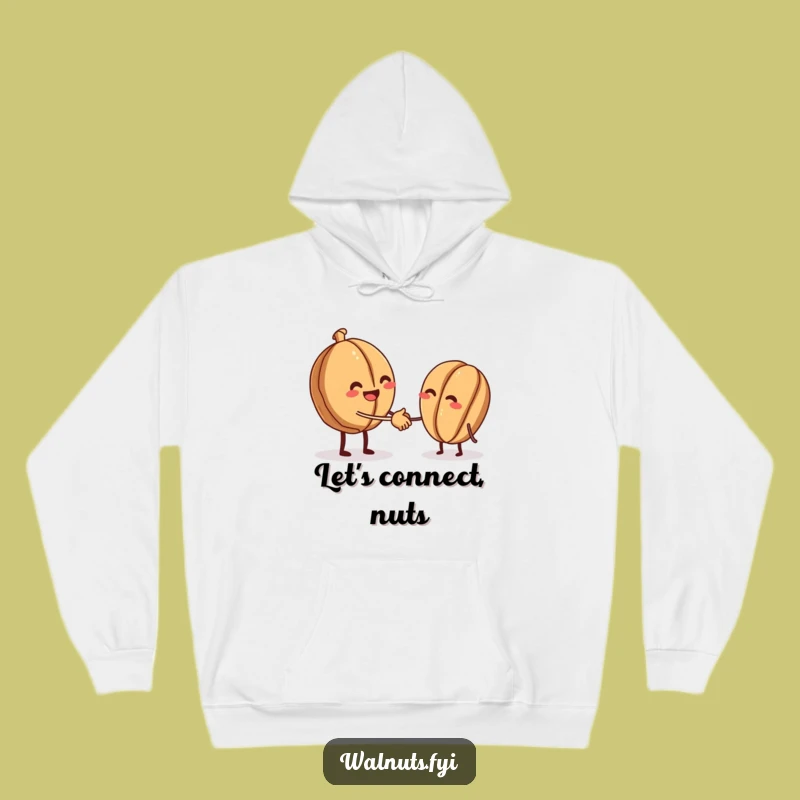 Funny Walnut Handshake Hoodie - Cozy Nutty Friendship Wear Gift