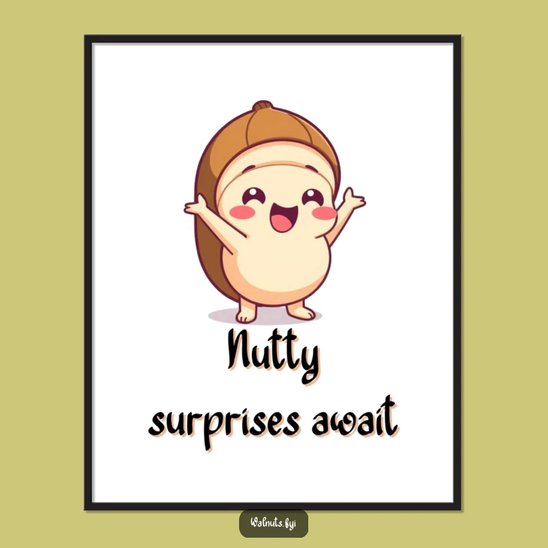 Free Printable Kawaii Hazelnut Wall Art: Funny Pop Out Downloadable Art!