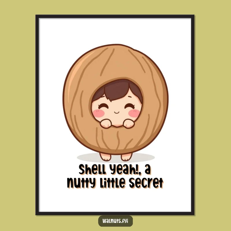 Free Printable Wall Art: Shy Walnut - Funny Downloadable Decor