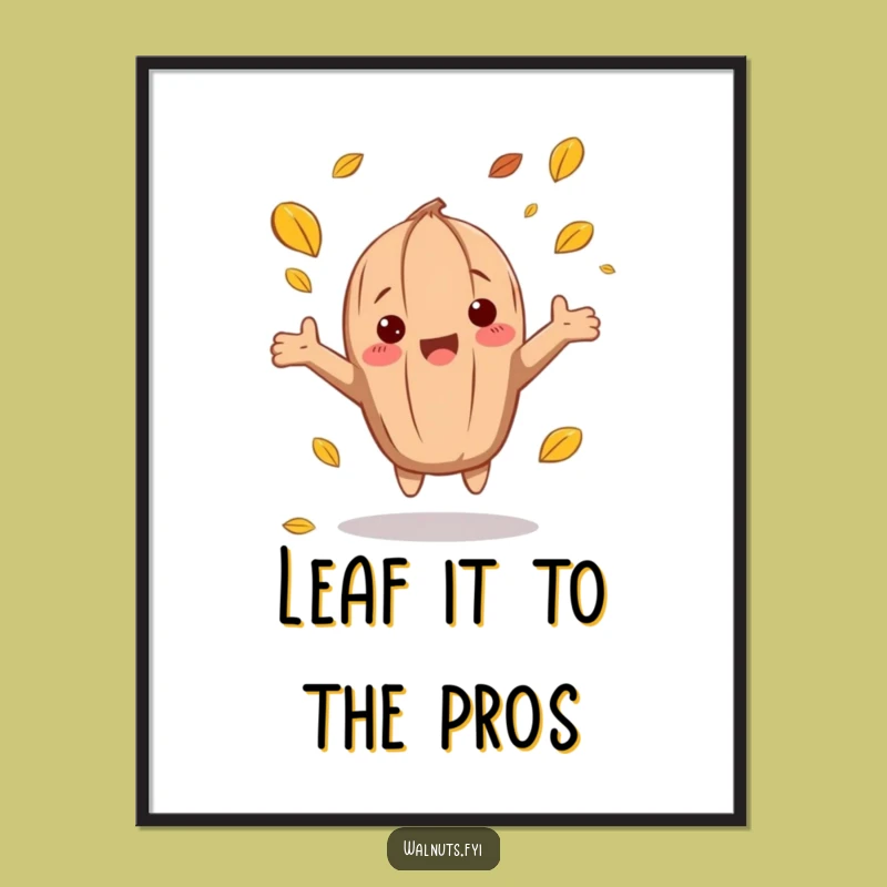 Free Printable Wall Art: Walnut Catching Autumn Leaves Art!