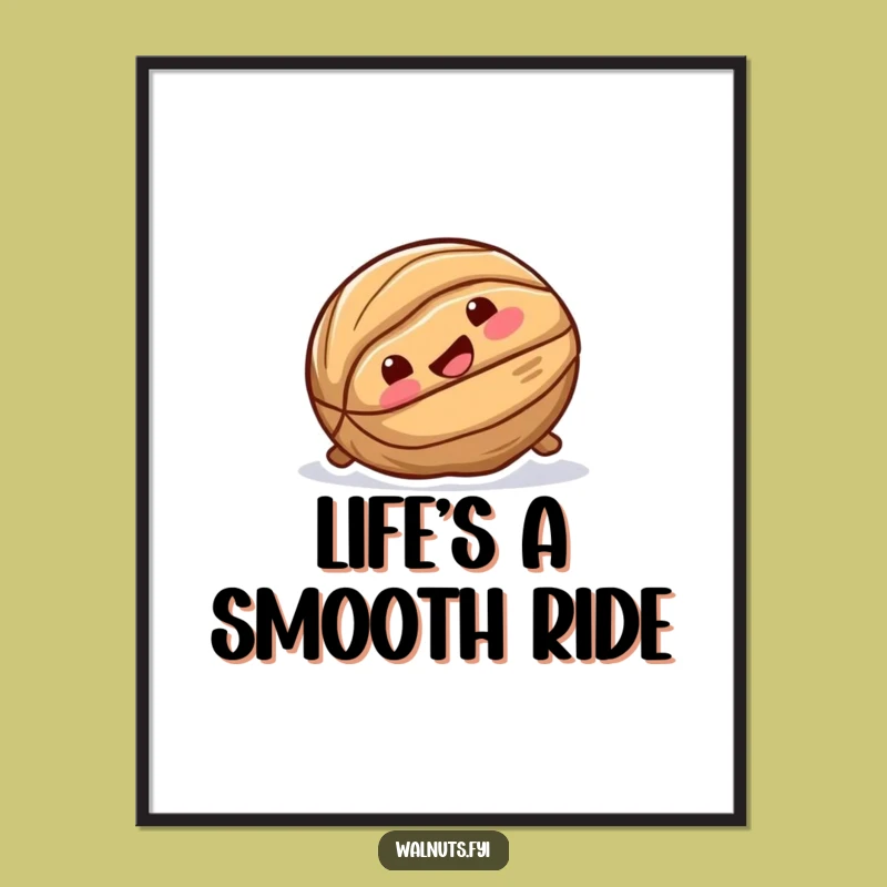 Funny Free Printable Wall Art: Playful Walnut Sliding, Downloadable Art Gift