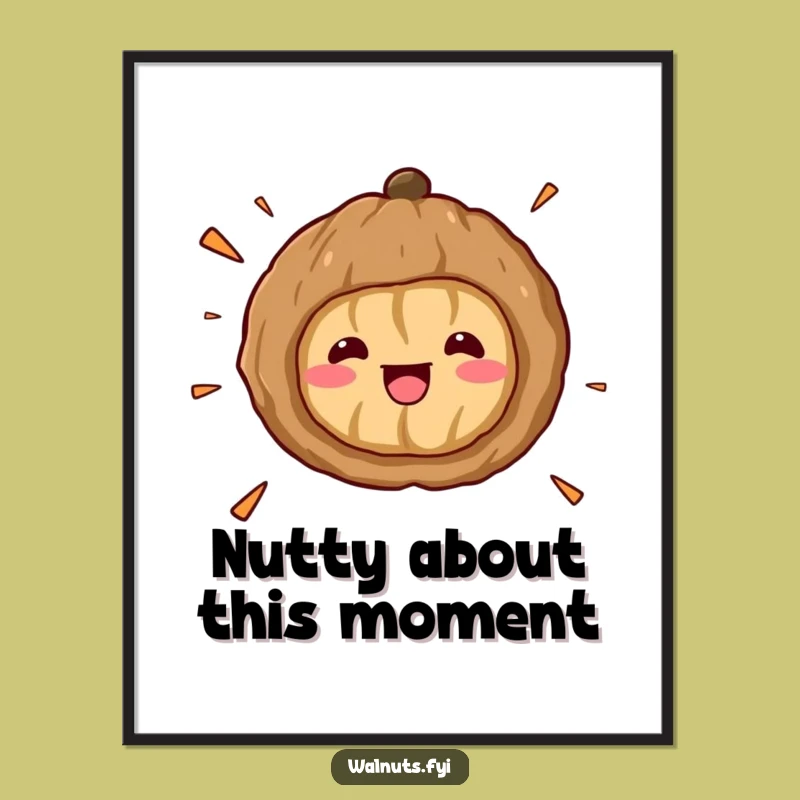 Funny Free Printable Wall Art: Shocked Kawaii Walnut, Hilarious Downloadable Decor!