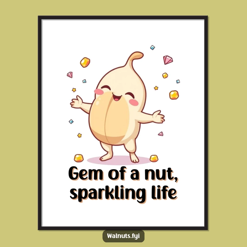 Free Printable Wall Art: Macadamia Gem Juggler - Funny Downloadable Decor