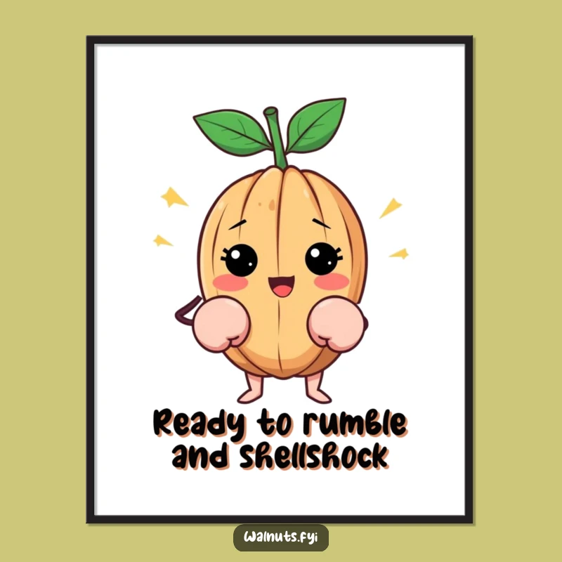 Funny Free Printable Walnut Wall Art: Boxing Nut Decor - Downloadable Art