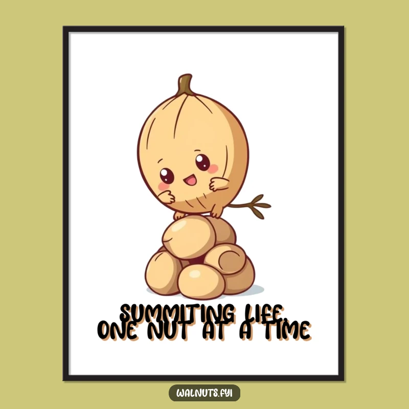 Climbing Pine Nut Art: Free Printable Motivational Wall Decor Downloadable Gift