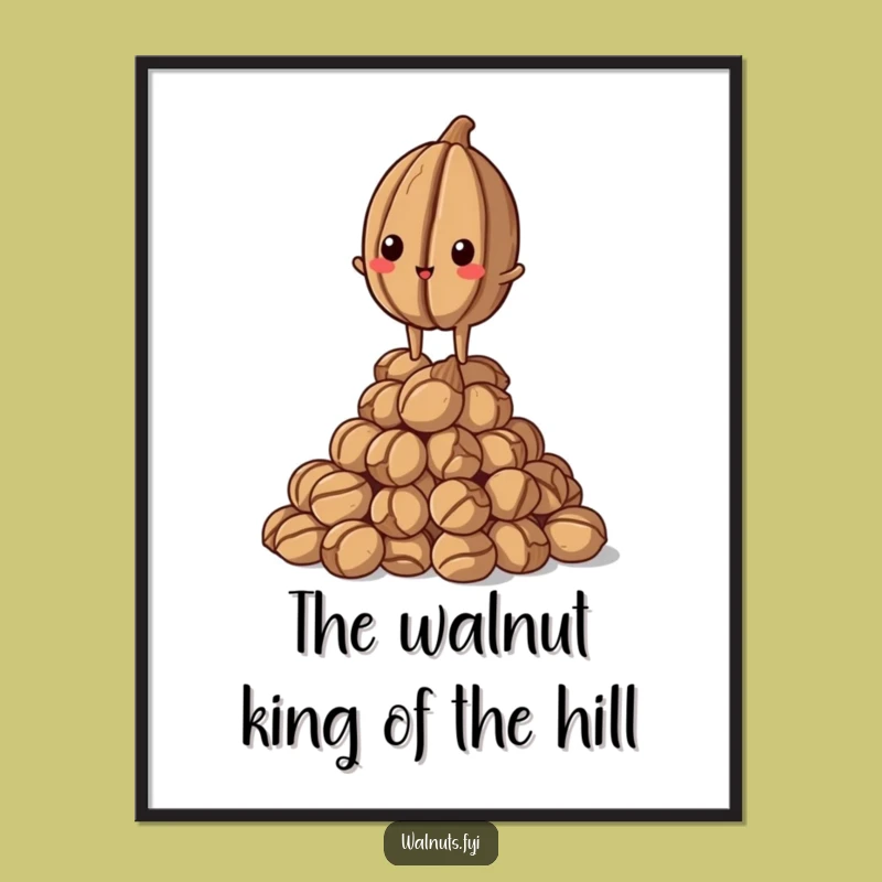 Funny Free Printable Walnut Wall Art: Proud Nut King Decor - Downloadable Art