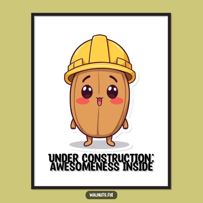 Free Printable Wall Art: Surprised Walnut Builder, Funny Downloadable Decor