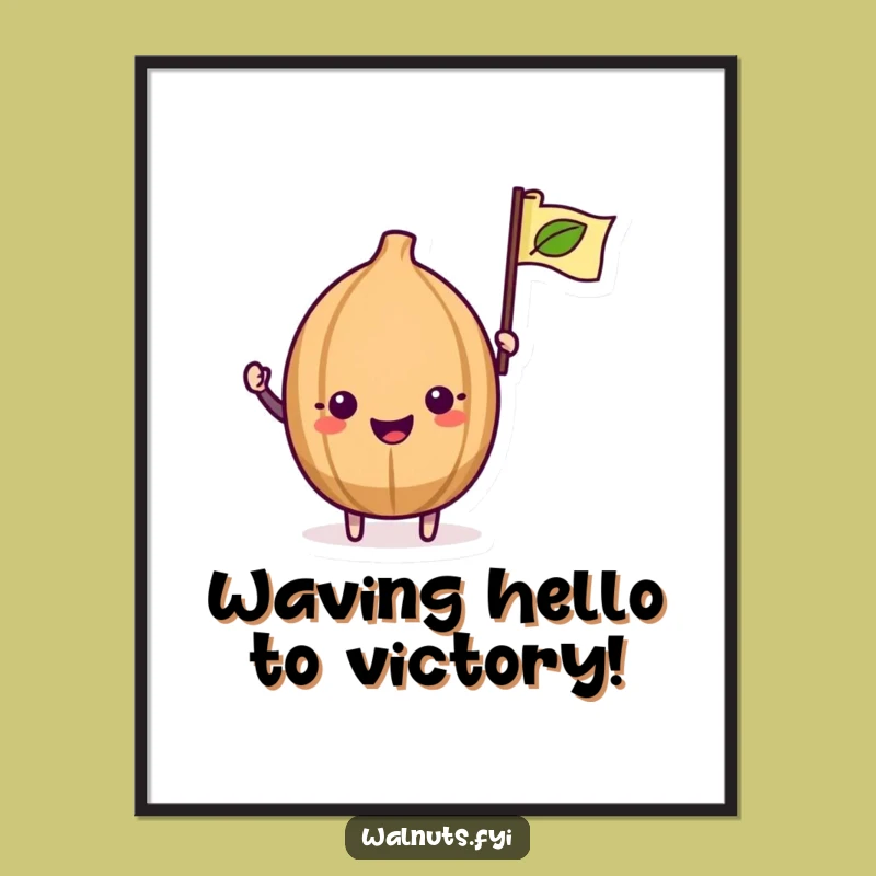 Free Printable Wall Art: Funny Walnut's Festive Flag Art! Hilarious Downloadable Decor.