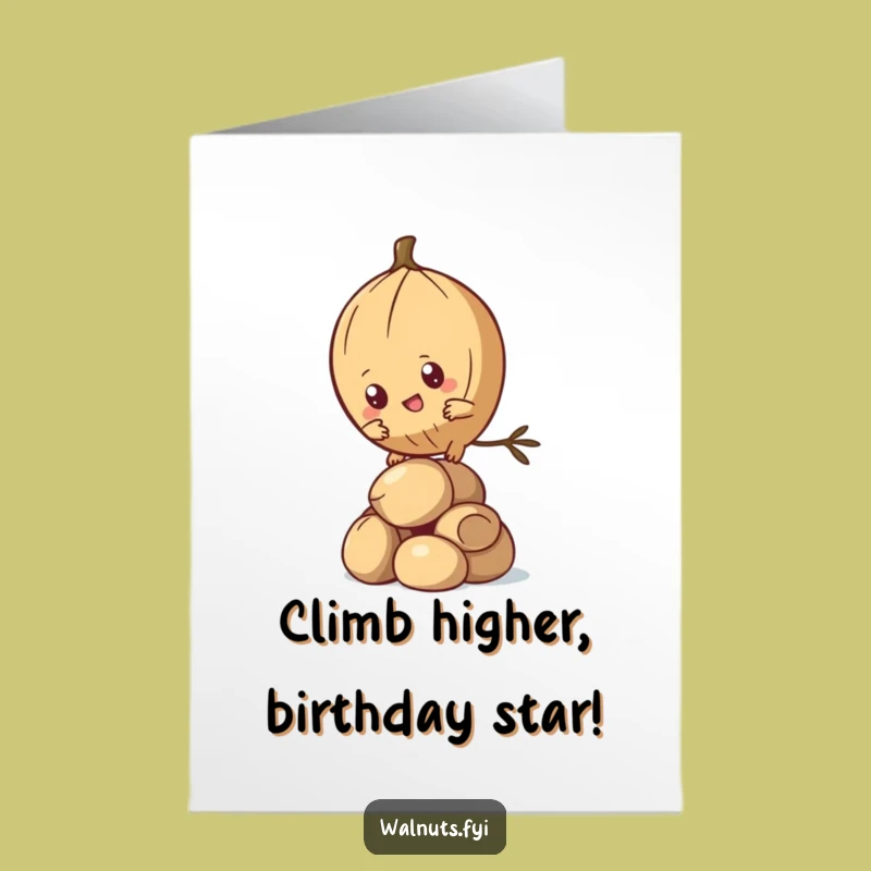 Determined Pine Nut Birthday Card: Free Printable Ambitious Downloadable Gift
