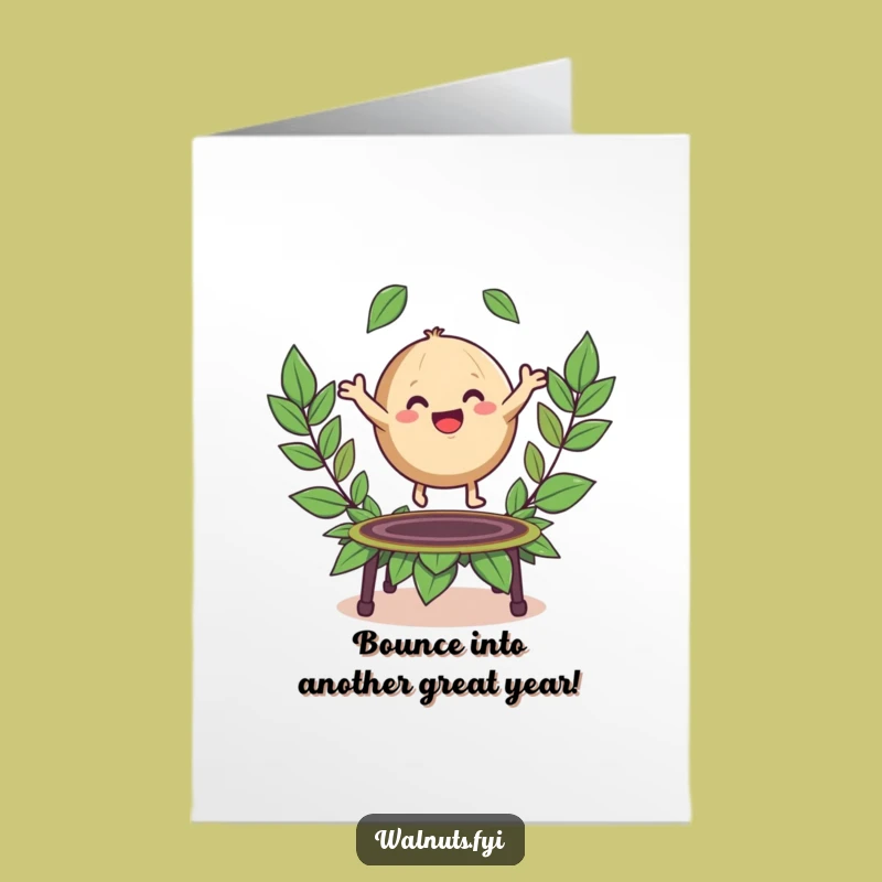 Free Printable Birthday Card: Bouncing Walnut - Funny Downloadable Gift
