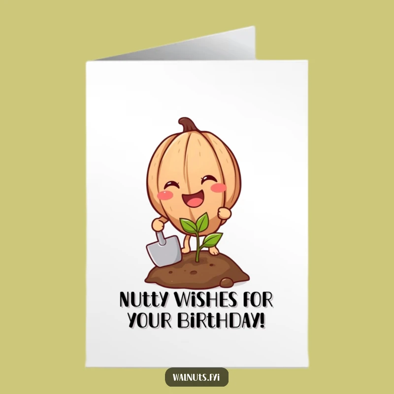 Free Printable Birthday Card: Funny Walnut Gardener, Hilarious DIY Downloadable Gift