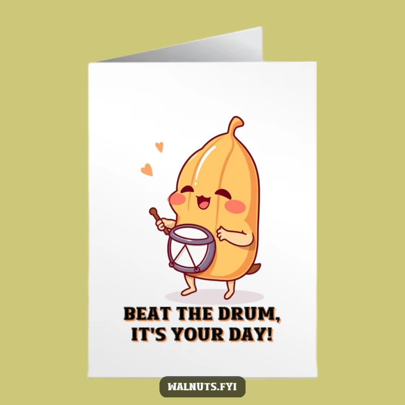 Free Printable Birthday Card Giggle Drum Pecan - Funny Downloadable Gift