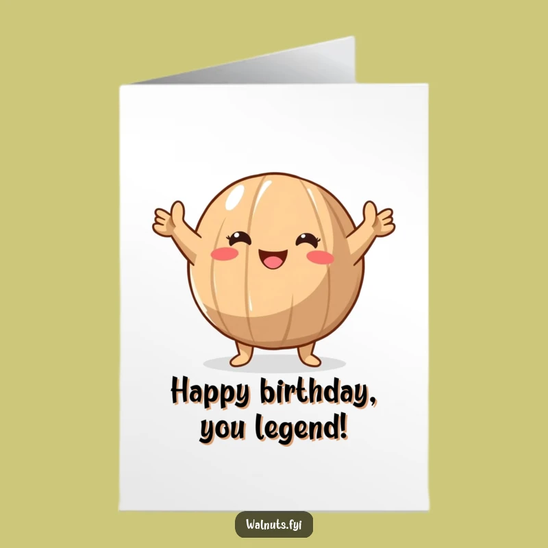 Free Printable Funny Walnut Birthday Card - Triumphant Nut, Print at Home!