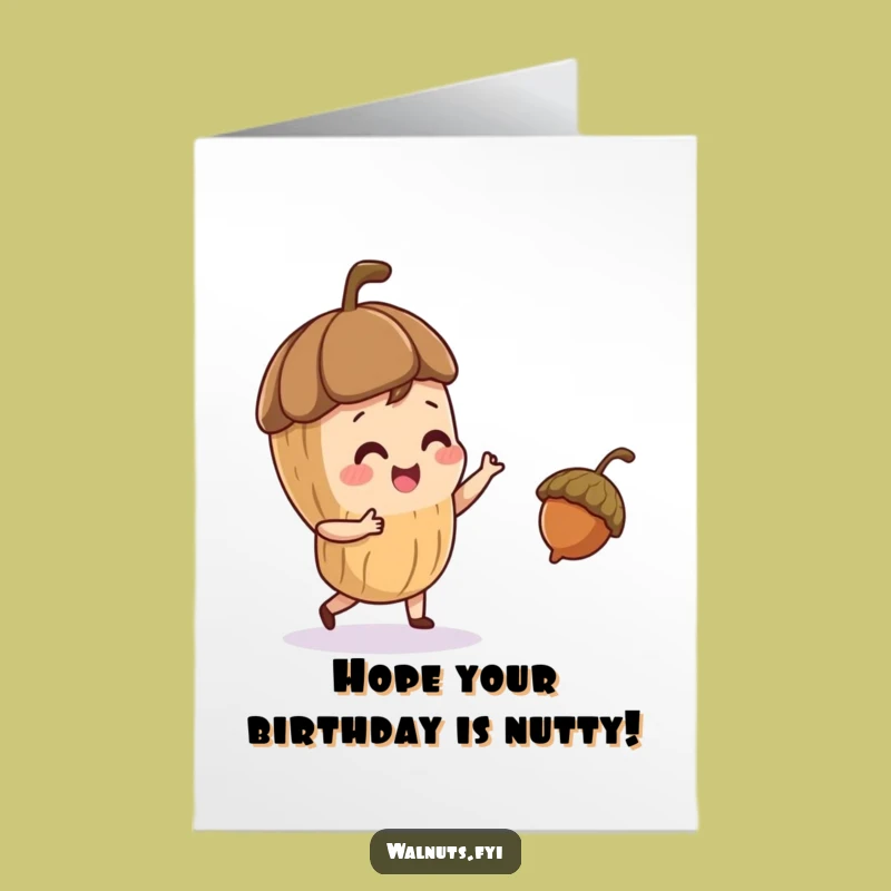 Free Printable Birthday Card: Juggling Walnut - Funny Downloadable Gift for a Skillful Celebration