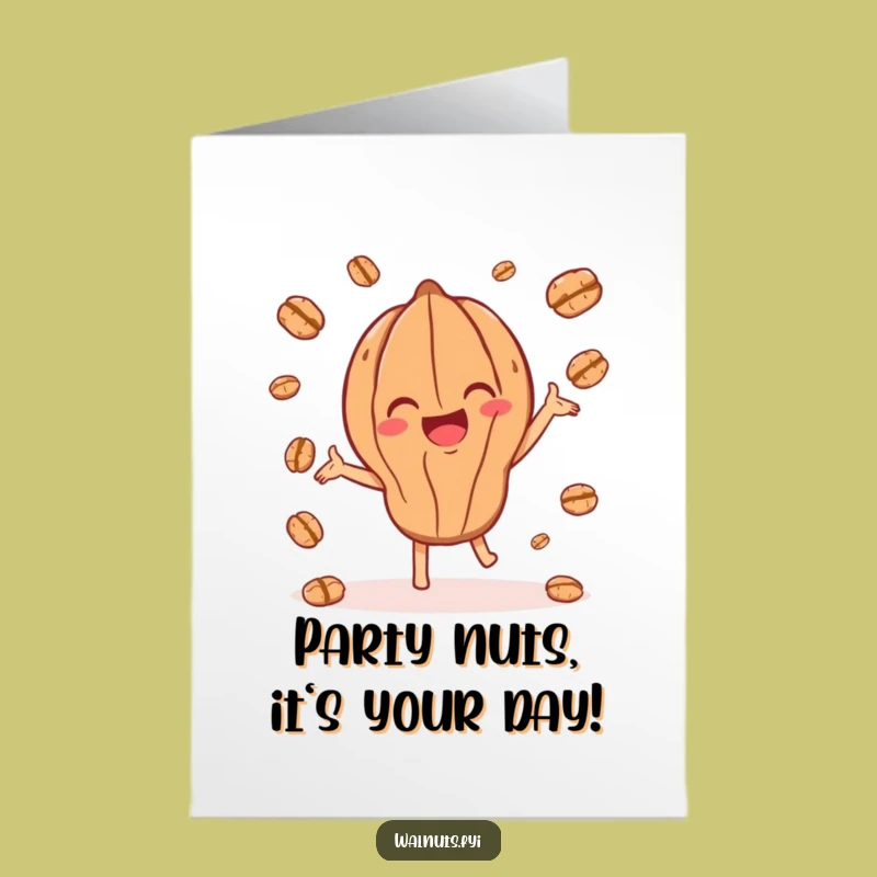 Free Printable Juggling Walnut Birthday Card - Fun Downloadable Gift