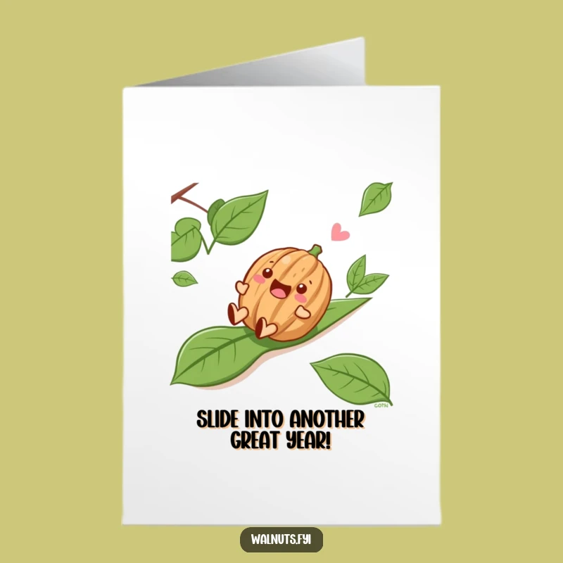 Free Printable Birthday Card: Funny Sliding Walnut, Hilarious DIY Downloadable Gift