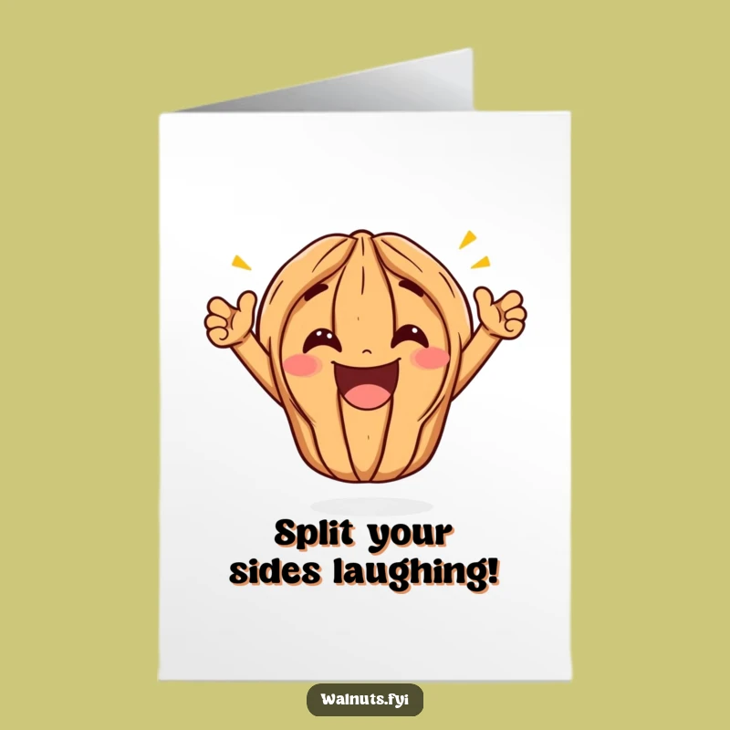 Free Printable Birthday Card: Split Kawaii Walnut, Joyful Downloadable Gift!