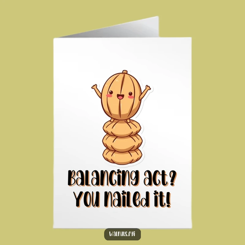 Free Printable Congrats Card: Steady Kawaii Walnut, Awesome Downloadable Gift!