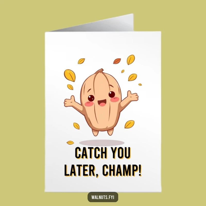 Free Printable Congrats Card: Walnut Catches Success Leaves!