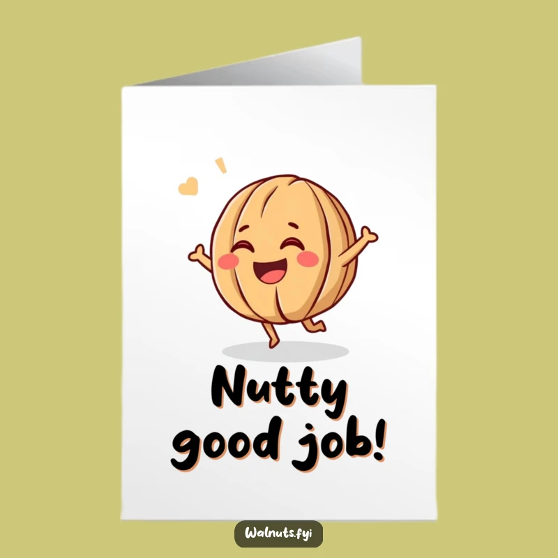 Free Printable Congrats Card: Energetic Walnut, Hilarious Downloadable Gift for Any Win