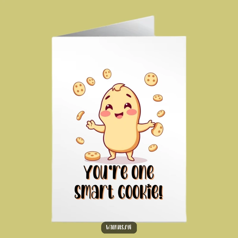 Free Printable Congrats Card: Glee-ful Cashew Juggler, Perfect Downloadable Gift!