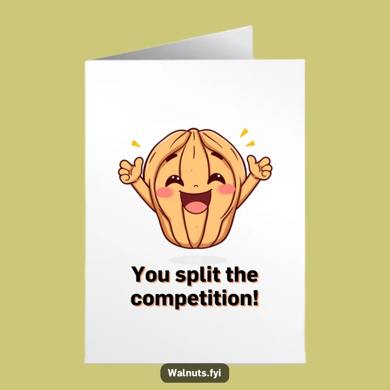 Free Printable Congrats Card: Victorious Kawaii Walnut, Awesome Downloadable Gift!